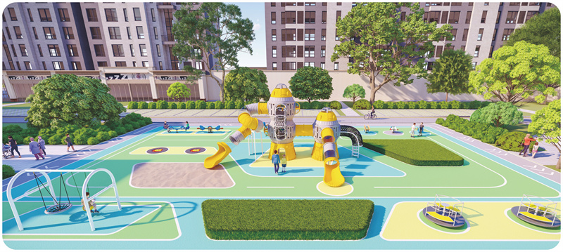 Novel Custom Steel Space Outdoor Playground